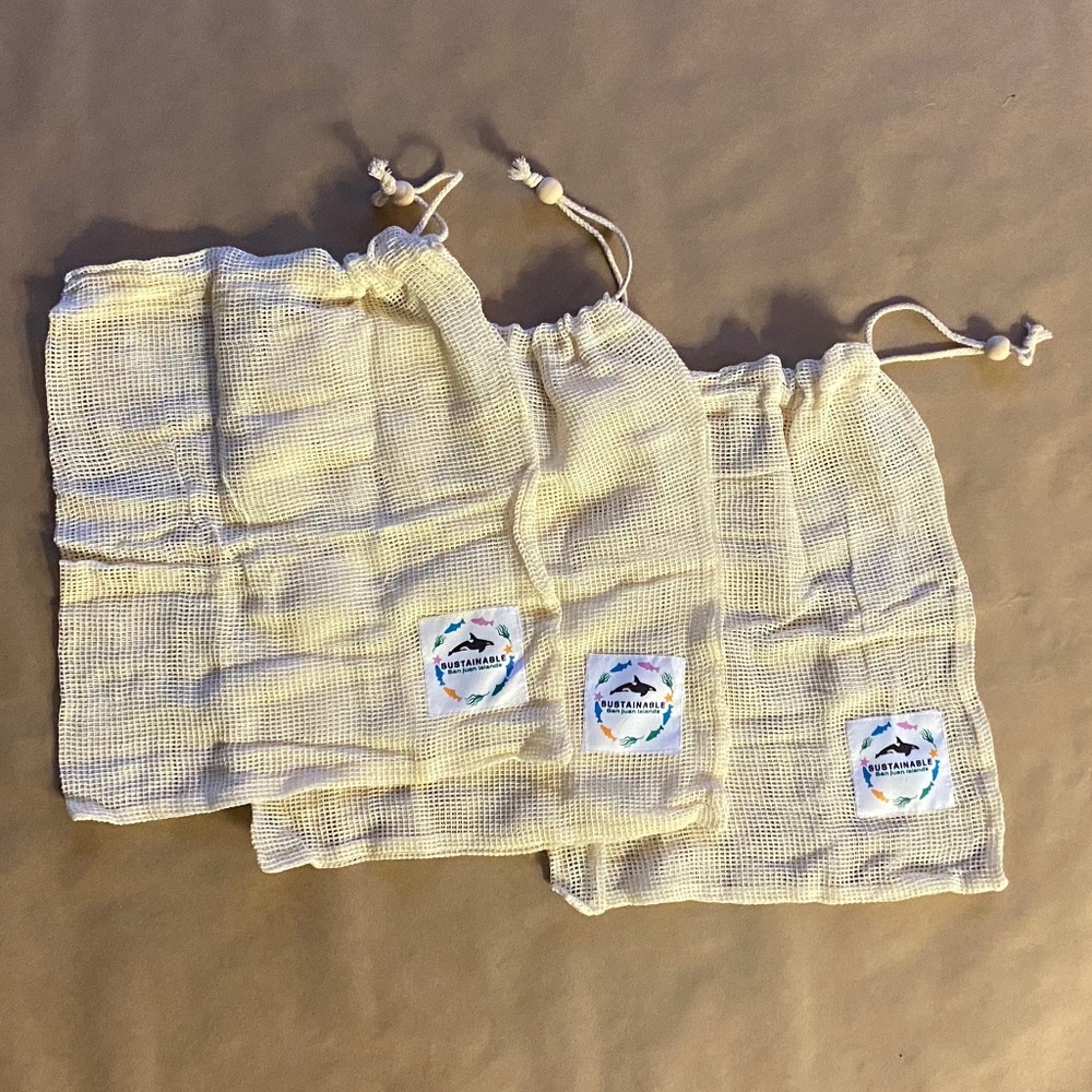 REUSABLE VEGGIE BAGS-NO SINGLE USE PLASTIC!!